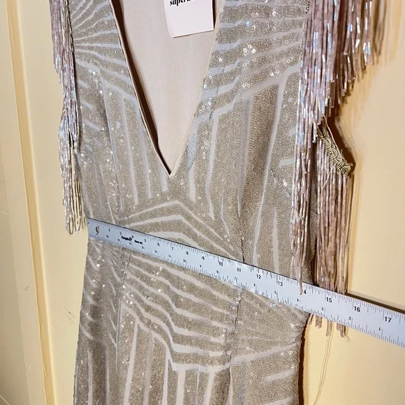 REVOLVE Caely Fringe mini Silver Sequin Dress - www.disolcolor.com